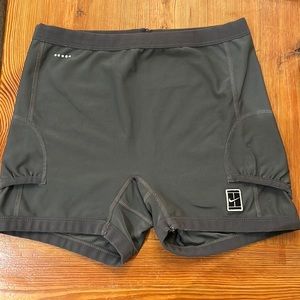Nike pro tennis tights. shorts grey feature L 12-14